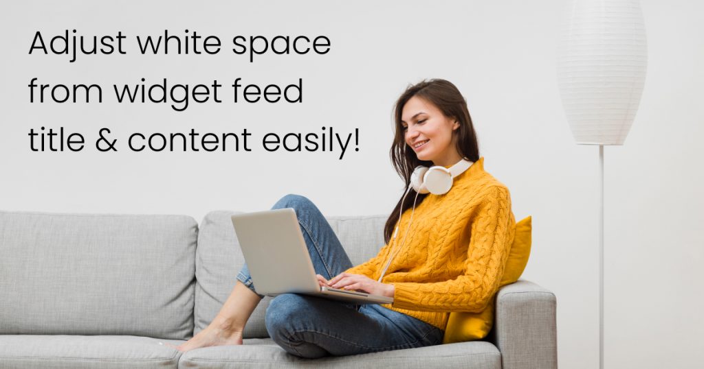 Adjust white space from widget feed title & content