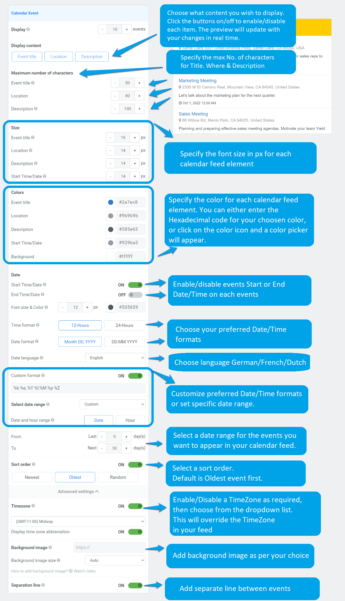 Create Google Calendar RSS Feed Widget | FeedWind