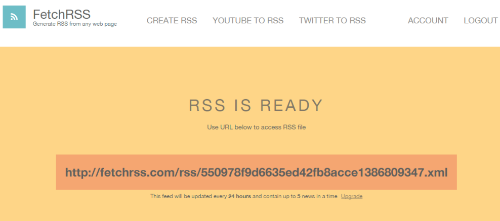 what is rss url