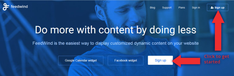 get started with FeedWind