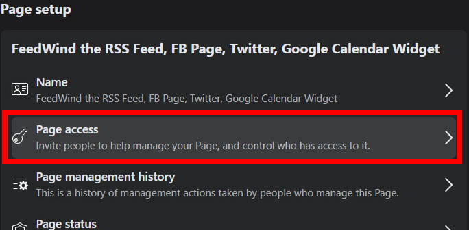 Page access