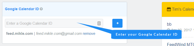 Create Google Calendar RSS Feed Widget | FeedWind