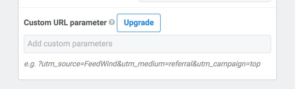 FeedWind Custom URL Parameters