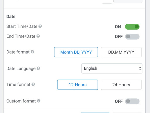 videolightbox start stop time