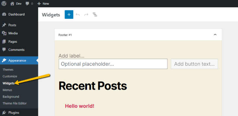 WordPress widget