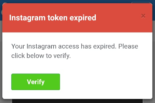 Instagram Token Expire Notification