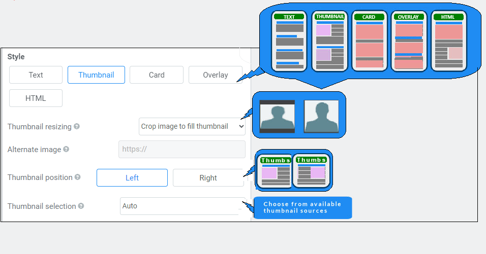 FeedWind Image Style settings