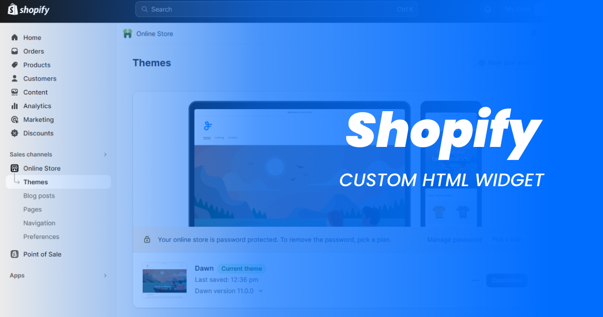 Shopify HTML Widget