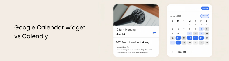 Calendar Widget vs Booking Tools