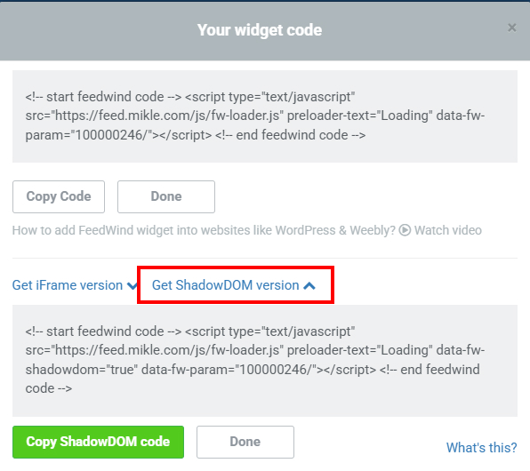 Dom RSS feed Feedwind code