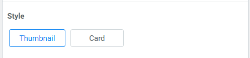 Select Thumbnail or Card style for LinkedIn widget
