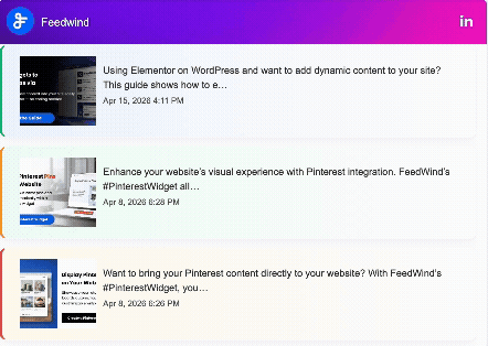 LinkedIn widget custom css feedwind