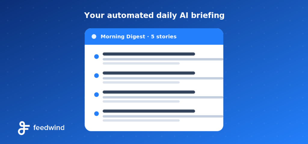 Automated daily AI briefing generated from an RSS feed